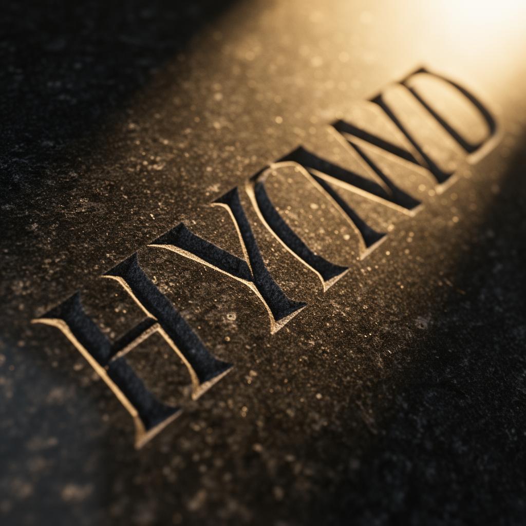 Detail van handgegraveerde letters in graniet